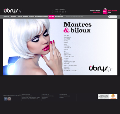 Ubrys bijouterie - Vente de bijoux et montres en ligne